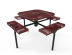 Octagon Rolled Nexus Pedestal Table with Diamond Pattern
